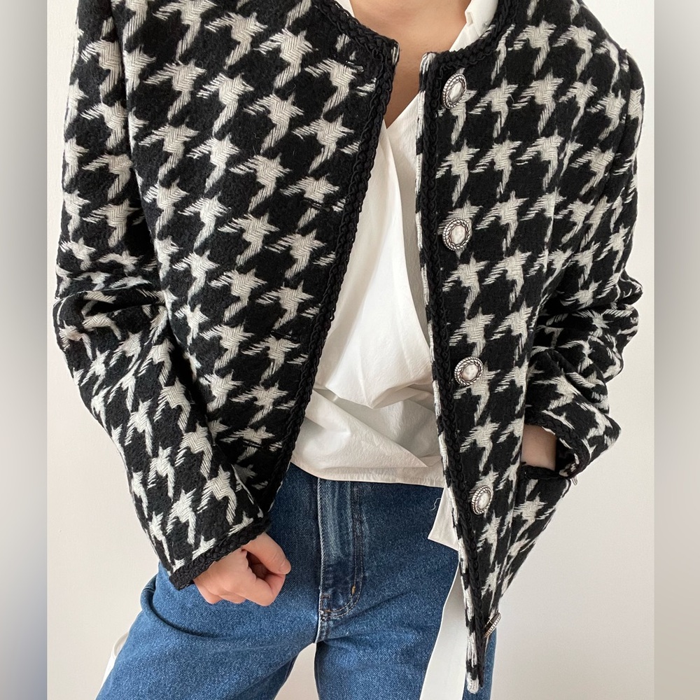 ava molli tweed blazer - vintage chanel style look